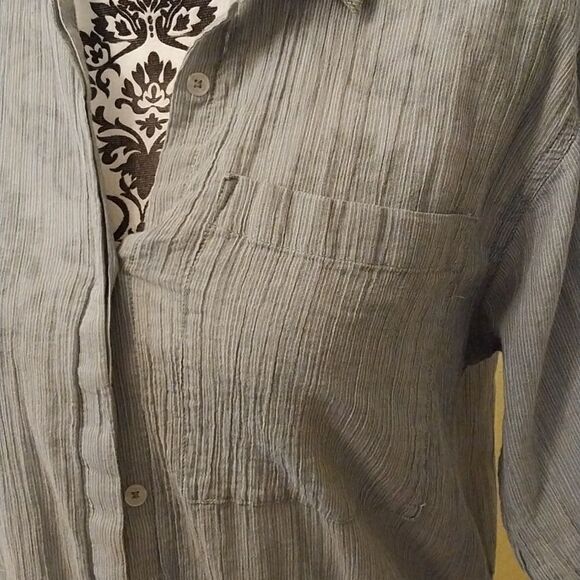 A.N.A. Women Button Front Drawstring Waist Tunic Blouse M - Picture 5 of 12